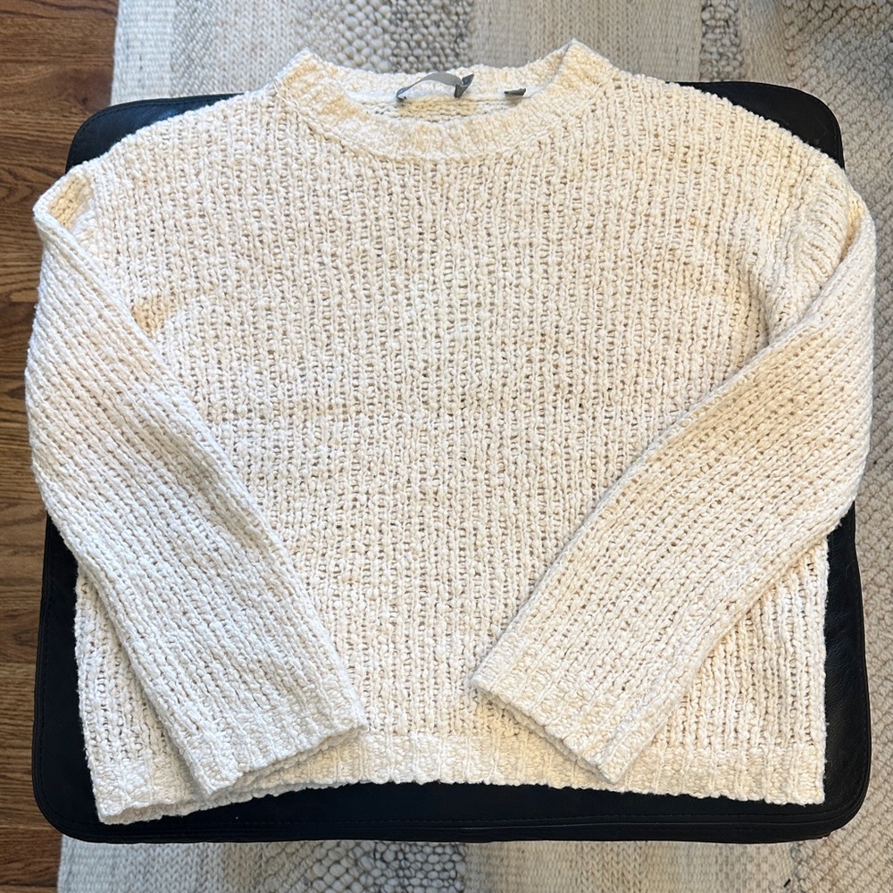 Vince Cream Sherpa Knit Sweater